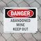 Signmission Abandoned Mine Keep Out Danger Sign, Plastic, 14in W x 10in L, 2PK OS-2PACK-DS-P-1014-L-1886 - alternate 8